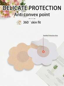 50/100 件布质乳贴 隐藏式女用乳贴 花瓣式隐形胸罩胸贴贴片 - 彩色 - 查看 4