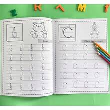 Lachilly Cuaderno de práctica de escritura con trazado de letras A-Z - 52 páginas con alfabeto en mayúsculas y minúsculas, libro de trazado para preescolar y jardín de infantes, libro de actividades de práctica de escritura para niños - Multicolor - Ver 8
