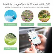Temporizador de Riego,Inteligente App BT Temporizador de Agua Retardo de Lluvia programable con concentrador de riego automático y Manual Se Requiere Compatible con Alexa Goo-gle Home - Gris - Ver 3
