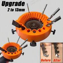 1 Máy mài mũi khoan đa năng đa năng, máy mài mũi khoan hiệu suất cao và phụ kiện mài - Phù hợp với nhiều kích cỡ mũi khoan khác nhau, công suất 2-13mm, dành cho máy khoan góc điện 115mm và 125mm, cấu trúc nhựa bền, không cần điện, áp dụng cho nhiều loại mũi khoan trên thị trường, nâng cao hiệu quả của mũi khoan! - trái cam - Xem 2