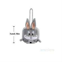 LOONEY TUNES Llavero de peluche suave y Daffy Duck de 7 cm cuadrados, juguete coleccionable lindo, regalo de cumpleaños y Navidad, accesorio para bolso - Multicolor - Ver 8