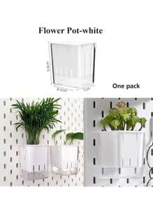 Najlepiej sprzedający się artykuł do domu, Basic Living 1 szt. montowany na ścianie i bez wiercenia plastikowa tablica perforowana, zestaw akcesoriów o wielu kombinacjach, uniwersalna tablica perforowana do przechowywania z różnymi pudełkami do przechowywania i metalowymi haczykami, odpowiednia do warsztatu garażowego/organizacji i przechowywania w kuchni domowej/biurze/pokoju rzemieślniczym/łazience (28*28 cm)