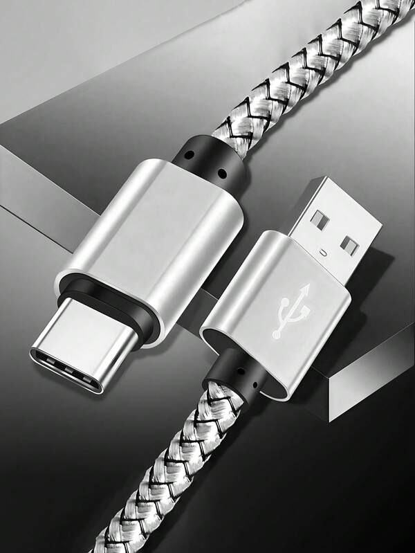 USB C Fast Charging Cable 1 Pack [3.3FT/6.6FT/10 FT] USB A To C Nylon Braided Charging Cable, Compatible With Samsung Galaxy S25 S24 S23 S22 S21 S10, Note 20 10 9 A51 G8 G7, Pixel, One Plus More USB C Port Mobile Phone Fast Charging Cable