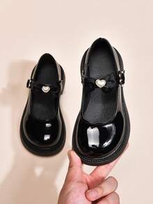 زوج من الأحذية السوداء المسطحة للبنات، أحذية جلدية ناعمة ذات أصابع مربعة، أحذية أميرة أنيقة وجميلة، أحذية مدرسية كاجوال، مناسبة للربيع والخريف وجميع المواسم