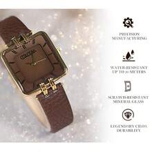 1pc CILOA Minimalist Luxury Brand New Ladies Watch - 咖啡棕 - 查看 6