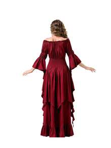 Viktorianisches Ballkleid im Retro-Regent-Stil für Halloween-Party, hochtailliges Ballkleid mit Bubikragen und Ballonärmeln aus der Viktorianischen Ära