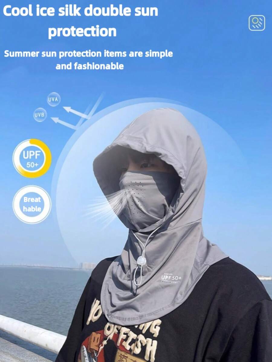 5 w 1, unisexowa maska przeciwsłoneczna na twarz, oddychający komin z jedwabiu lodowego do jazdy samochodem, jazdy na rowerze, wędrówek pieszych, uprawiania sportu i innych aktywności na świeżym powietrzu