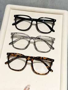 1pc Square Full-Frame Over-The-Counter Computer Glasses For Fashion Accessories, Everyday Wear, Parties And Street Style