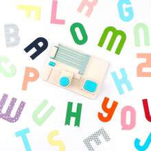 1 Set Plastic Manual Embossing Letter Stamp Kit, Includes Mini Alphabet Embossing Plate, Letter Embossing Tool, Instructions, Suitable For DIY Greeting Cards And Scrapbooking, Letterpress Printing Craft Tools