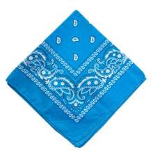 Printed Polyester Bandana Scarf Various Colors 1 Unit - 天藍色 - 查看 2