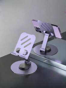 1pc / Mini Mobile Phone Holder, 360 Degrees Rotating Metal, Suitable For Mobiles, Angle Height Adjustable Phone Stand, Designing For Office Work, Watching Dramas And TV, Online Classes, Universal For Mobile Phones