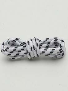 120cm Dual-Color Diagonal Striped Round Shoelaces, Suitable For Outdoor, Travel, Hiking Shoes, Boots, Chunky Sneakers