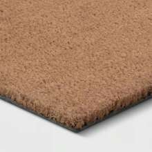1.5'x2.5' Beige Coir Doormat For Outdoor Entryway - Dirt Trapping & Easy Clean