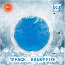 8 件/1 件可重复使用圆形凝胶包，四季冷/热疗热敷垫，缓解疼痛凝胶加热/冷却垫，带布背衬，适用于眼睛、面部、学校、返校、旅行、旅行必需品、家庭必需品、眼罩、睡眠面罩