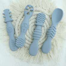 4-Piece Silicone Baby Feeding Spoon, Independent Training Spoon, Licking Spoon For Newborn Babies Over 6 Months Old - Multicolor - View 13