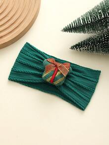 jralon Set de 5 diademas elásticas de nailon con estampado jacquard con estilo navideño para bebé, suaves y cómodas, con ambiente festivo