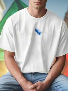 T shirt uomo Heartbeat City Skyline Blue Heart cotone moda estiva urbana comoda  vestibilità moderna novità regalo ideale  esclusiva qualità casual