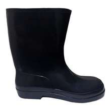 Bota Plástico Impermeable Lluvia Llanera Antiderrapante, Cómoda y Segura para Lluvia o Actividades al Aire Libre Protege tus pies. Ideal Días de Lluvia, Trabajos en el Campo, Jardinería, Pesca o Cualquier Actividad al Aire Libre.  Cowboy  Básico    Vacaciones - Negro - Ver 4