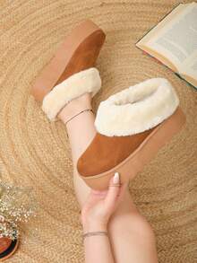 Women Snow Sneakers - Camel - View 1