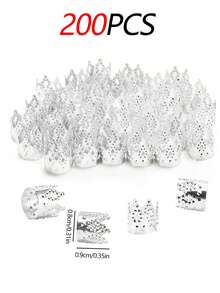 200 件/100 件/50 件混色皇冠辫子发珠夹，DIY 珠宝配饰，金属嘻哈朋克发饰，爪夹，发爪，发夹，发夹，发夹 - 彩色 - 查看 19