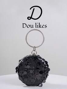 Women's Shiny Sequin Handbag, Sequin Bag, Party Bag, Women's Party Dress, Evening Bag, Party Accessories, Wedding Supplies, Women's Elegant Handbag