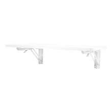 Wall Mounted Folding Desk,Wall Folding Table For Small Spaces,Floating Fold Down Table For Home Office Computer Workstation,Study Work Bench, Laundry Room, Kitchen, White 60*40cm/23.62*15.74in - White - View 11