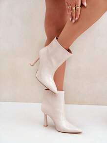 女士时尚通勤高跟踝靴