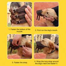 1pc Dog Muzzle For Small, Medium, And Large Dogs - Anti-Biting And Anti-Barking Pet Muzzle, Noise-Reducing Dog Mask To Prevent Disturbance, Cute Cartoon Printed Dog Mouth Cover,Yellow