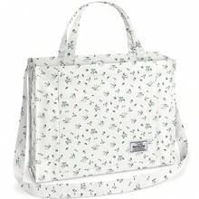 Corduroy Handbag, Square Casual Bag, Stylish Commuting Bag With Large Pocket, Women Shoulder Bags Work Handbags Everyday Hobo Bag-Little Grey Flower - 小灰花 - 查看 1