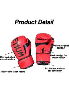 Guantes de boxeo para niños y adultos, guantes de entrenamiento de kickboxing para hombres y mujeres, guantes de saco de boxeo, guantes de Muay Thai MMA - Blanco - Ver 3