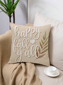 1 buc/4 buc/40 buc față de pernă cu imprimeu de dovleac de toamnă, grâu, frunză de arțar, flori și litere din poliester, 45x45cm, față de pernă decorativă pentru cameră, dormitor, canapea (fără inserție de pernă)