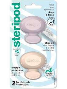 Protector de Cepillo de Dientes Clip-On Steripod, Verde y Azul, 2 Unidades - Rojo, Naranja. - Ver 7