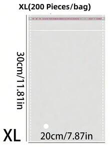 1000pcs/100pcs/200pcs Self-Adhesive Resealable OPP Bags, Transparent Resealable Plastic Bags, Bulk Sealed Plastic Bags For Packaging Small Gifts, Party Favors And Toys - Clear - View 19