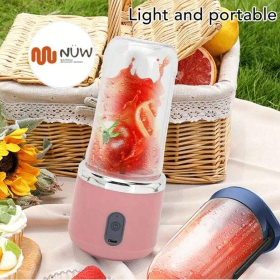 Mini licuadora portátil recargable batidora smoothies exprimidor multifuncional batería USB procesador compacto motor potente para frutas verduras jugos diseño pequeño y práctico cocina