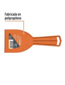 Espátula plástica de 3", Truper - Naranja - Ver 2