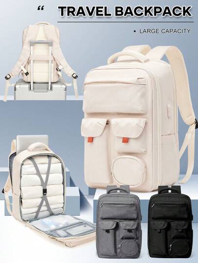 Travel Backpack Carry On Backpack For Women Men Airline Approved, Functional School Backpoack Computer Backpack, Large Capacity Waterproof Outdoor Sports Rucksack Casual Daypack Fit 15.6 Inch Laptop Backpack College Backpack, Suitable For Travel Camping Holiday University Outdoor Large College Bookbag Travel Laptop Backpack Fits 14-15.6 Inch Notebook, Laptop Backpack