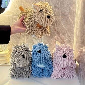 4 kleuren beschikbaar, handdoeken in de vorm van een puppy, keukenhanddoeken, handdoeken voor in de badkamer, handdoeken voor aan de muur, handdoeken in de vorm van een puppy, schattige handdoeken voor badkamer en keuken