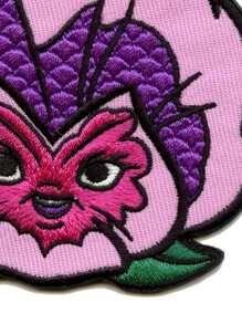 1PC Official Alice In Wonderland Purple Pansy Embroidered Iron On Patch - Multicolor - View 5
