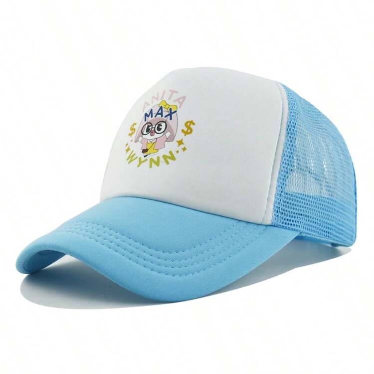 1pc Casual Street Style Men's ANITA MAX WYNN Printed Baseball Cap, Outdoor Fashion Trucker Hat, Adjustable Sun Protection Breathable Mesh Cap, Suitable For Spring, Autumn, Traveling, Beach,Summer,Holiday - Multicolor - View 15