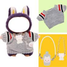 Pullover, Halskette, Umhängetasche Set, Neues Produkt, für Labubu (Plüschpuppe nicht enthalten)