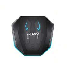 Lenovo TG102 Wireless Gaming Earbuds With ANC, 40ms Low Latency, HD Stereo Sound, 30H Playtime, Secure-Fit Earhooks For Sports, RGB Charging Case For Mobile/PC Gaming