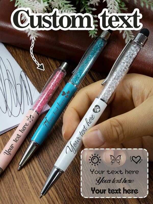 LICVIC Custom Gel Pens With Name,Back To School Supplies For Kids,Personalized Teacher Pens,Customized Ballpoint Pen,Customizable Writech Pens,Built-In Touch Sereen Fetion,Birthday Gifts,Teacher's Day,Anniversary,Graduation Gifts,Back To School Gifts,Valentine's Day,Shiny,Kids,School,Student,Friend,Men,Women,Home,Business,Work,Office
