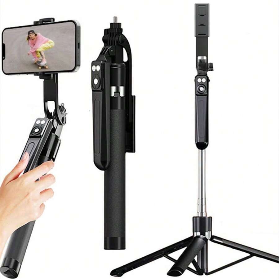 1.7m Intelligent Smartphone Camera Tripod With Wireless Bluetooth, Selfie Stick Holder And Phone Clip, Suitable For Summer Vacation, Travel, Outdoor Activities, Live Streaming, Stable Vlog Recording Device, 360° Rotation