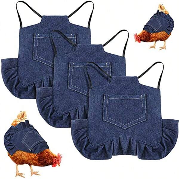 Denim Chicken Vest: Fashionable & Practical Chicken Feather Protection Vest, Feather Protector