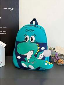 Zaino personalizzato con nome personalizzato o messaggio di vacanza. Personalizza il tuo zaino. Zaino leggero, alla moda, carino, kawaii e versatile con più tasche, con stampa tridimensionale di unicorno o dinosauro. Molto adatto per le ragazze.