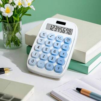 1pc Goddess Style Financial Business Desktop Portable Advanced Mechanical Calculator For College Students