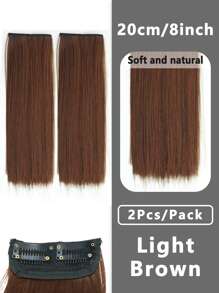 1 件女士隐形无缝假发，厚实蓬松的假发片，基本款接发片，用于增强侧面和头顶的头发