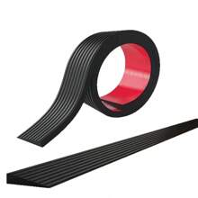 1pc 90cm/35.43in Car Door Threshold Ramp, Self-Adhesive Rubber Door Ramp, Wheelchair & Scooter Threshold Ramp, Adjustable & Cuttable Electric Wheelchair Ramp, Suitable For Doorway, Curb, Sweeper, E-Scooter, Bathroom