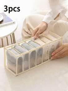 1/3pcs Clothing Storage Organizer, Cabinet Drawer Divider, Bedroom Drawer Storage Box, Wardrobe Organizer, Foldable Drawer Organizer, Underwear Drawer Divider For Bras, Panties, Socks And Clothes