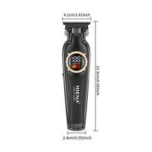 HIENA 无绳电动理发器，USB 充电 LED 数字显示屏，多种颜色可选，便携式理发器，美容美发工具，送给他的最佳节日礼物 - 彩色 - 查看 6